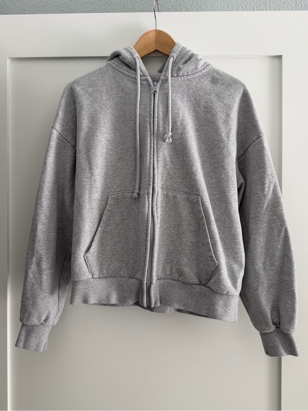 Garage Light Gray Zip-Up Hooded Sweatshirt